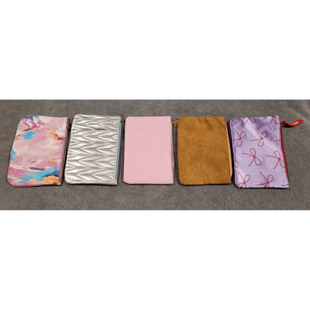 Lot of 5 IPSY Glam Bags EMPTY BAGS with Glow Recipe Skincare Samples